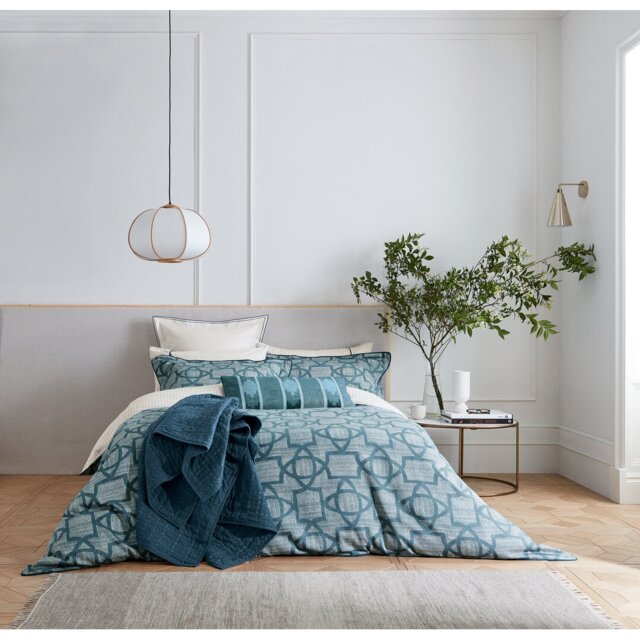 Emaya 200TC Cotton Sateen Duvet Cover Teal