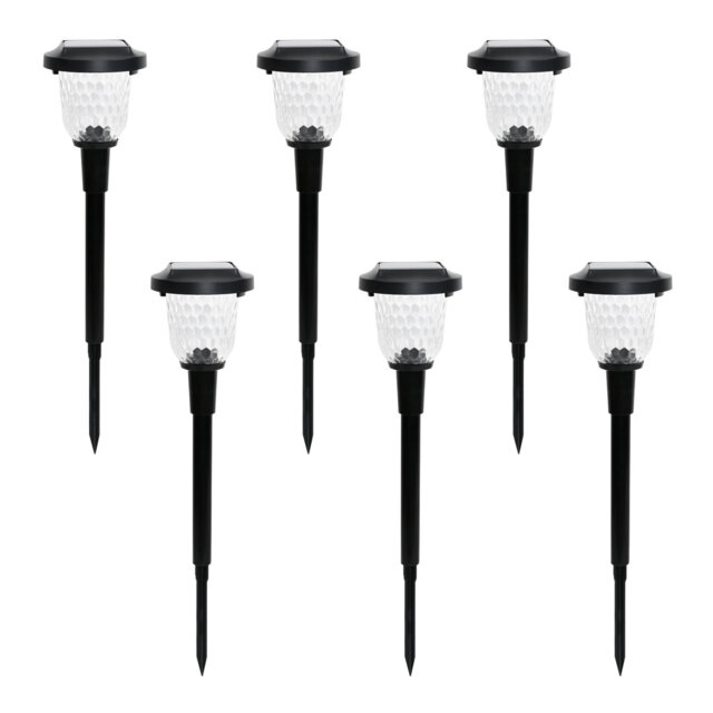 Solar Pathway Lights Garden Lights 7 Color Changing Outdoor Solar Yard Lights Auto On/off Waterproof 6 Pack Landscape Lights