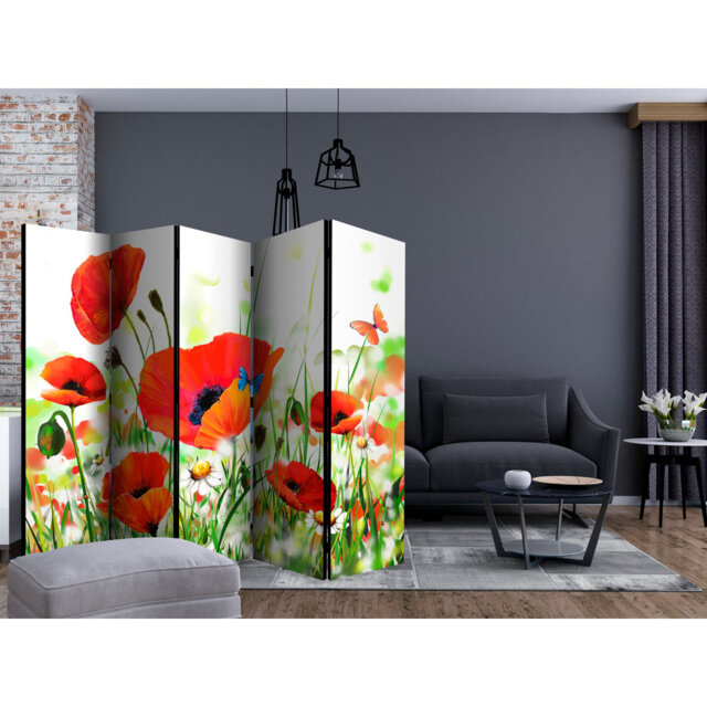 Room Divider - Country Poppies II [Room Dividers]