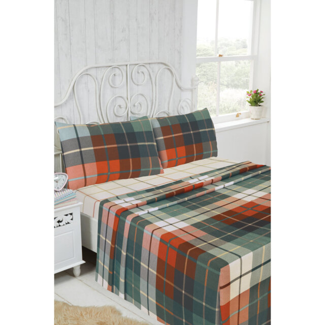 Plaid Brushed Cotton Standard Sheet Set