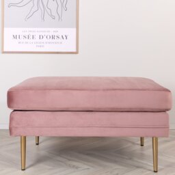 Horta 40Cm Wide Square Footstool Ottoman