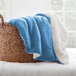 Reversible Soft Sherpa Fleece Fur Thick Dual Sided Blanket Throw
