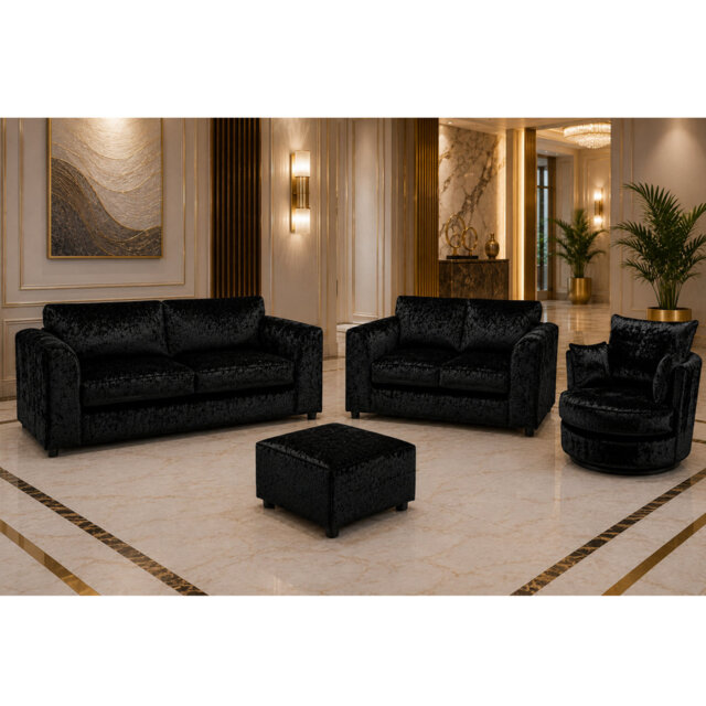 4 Piece Velvet Standard Living Room Set
