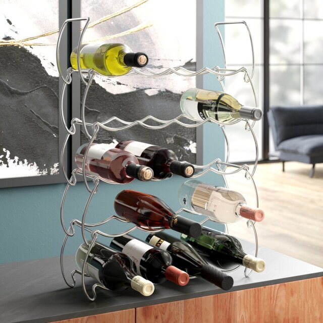 Stack Rack Chrome Five-Tier Blaise 20 Bottle Wine Rack