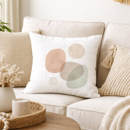 Indoor / Outdoor White Square Cushion Cover