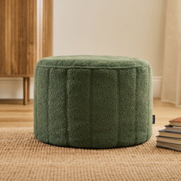55cm Wide Round No Pattern Pouffe Ottoman