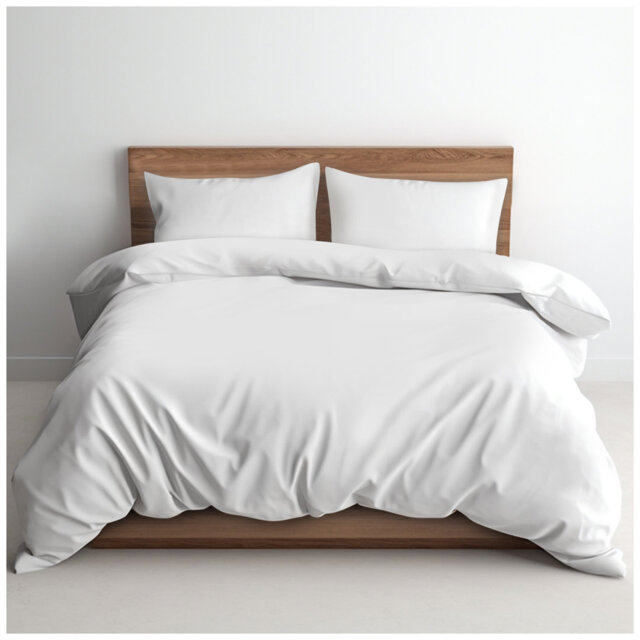 Microfiber Plain Dyed Duvet Cover Set with Pillowcases - Durable & Breathable Bedding for Comfort & Style