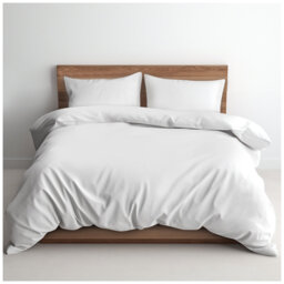 Microfiber Plain Dyed Duvet Cover Set with Pillowcases - Durable & Breathable Bedding for Comfort & Style
