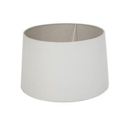 30cm H Linen Drum Lamp Shade ( Screw On ) in Gray