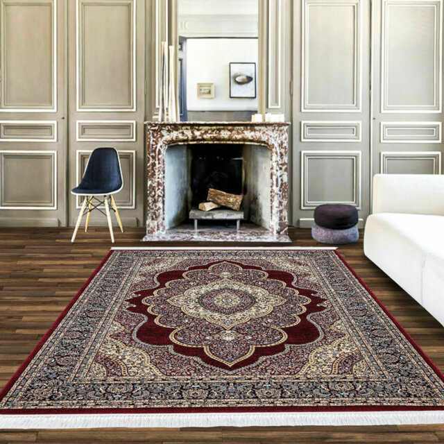 Modern Area Rug Oriental Style Rugs Bedroom Living Room Traditional Carpet Mats**Red