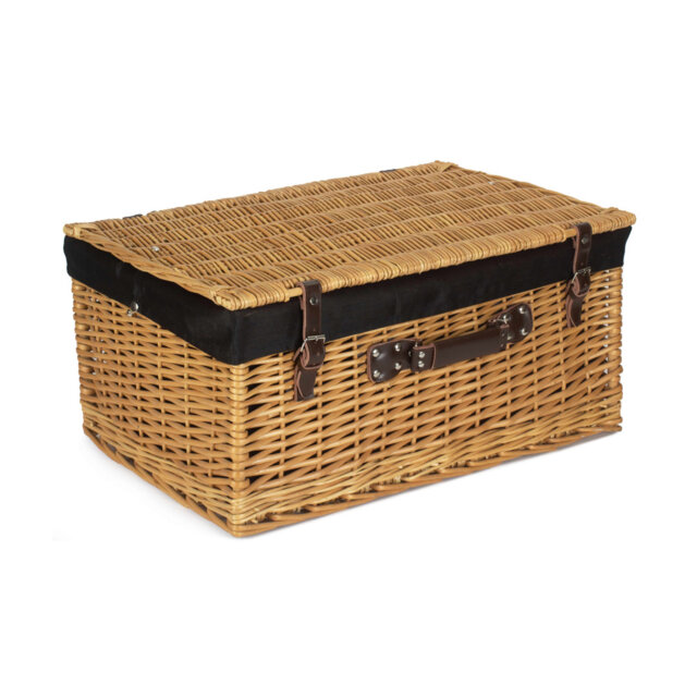"24"" Wicker Hamper Basket With Lining"