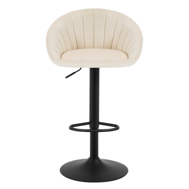 Bar Stool Height Adjustable Swivel Kitchen Stool With Backrest Stool Kitchen Bar Counter Stool 150Kg Velvet Metal