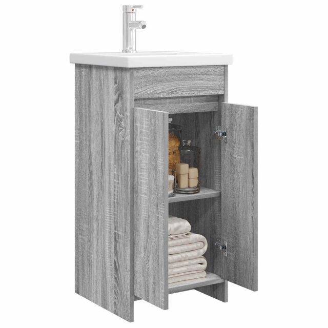 Single Bathroom Vanity with Ceramic Basin