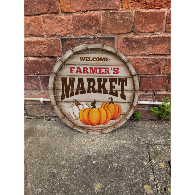 Farmers Market Circle Metal Wall DÃ©cor