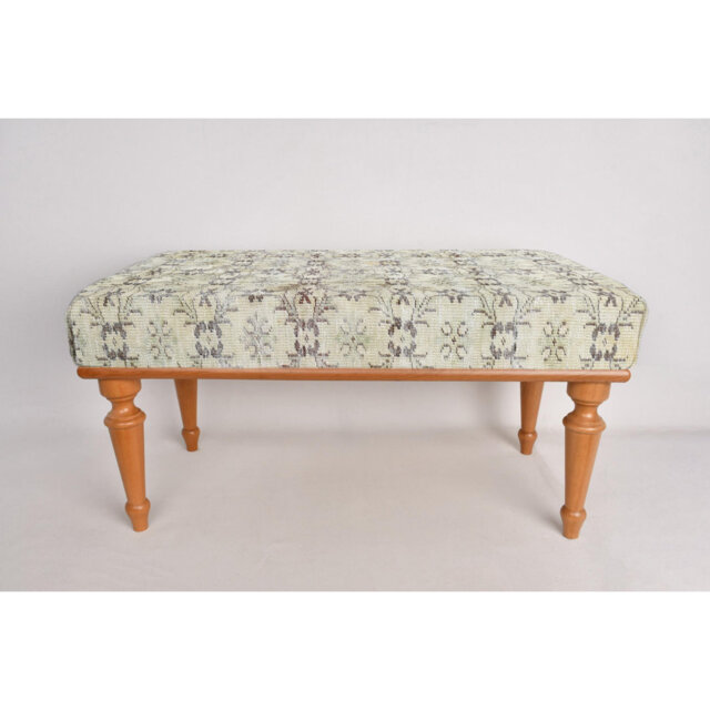 Cotton Upholstered Bench