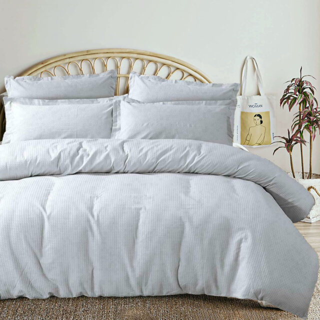Fidenzio White 100% Cotton 180 TC 3 Piece Duvet Cover Set