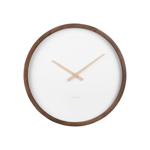 Analogue Wood Quartz Tabletop Clock in Dark Wood