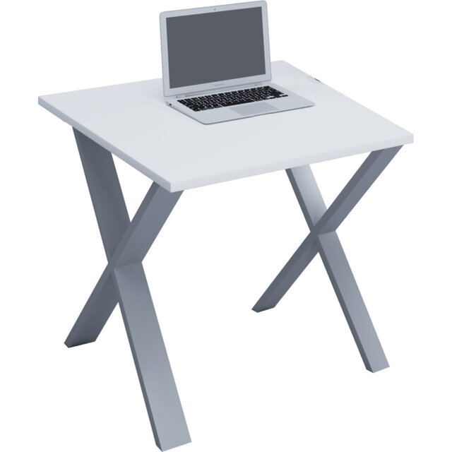 "Breakwater Bay ""Lona"" desk, 80 x 80cm, X-shaped legs"