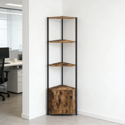 147.3cm H x 44.5cm W Corner Bookcase