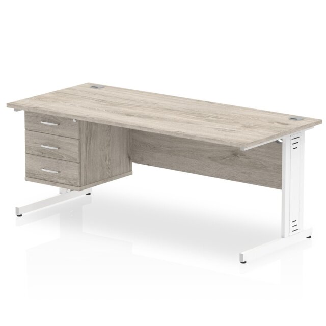 Zetta Metal Base Executive Desk