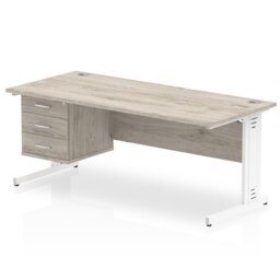 Zetta Metal Base Executive Desk
