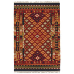 Handmade Kilim Wool/Cotton Red Rug