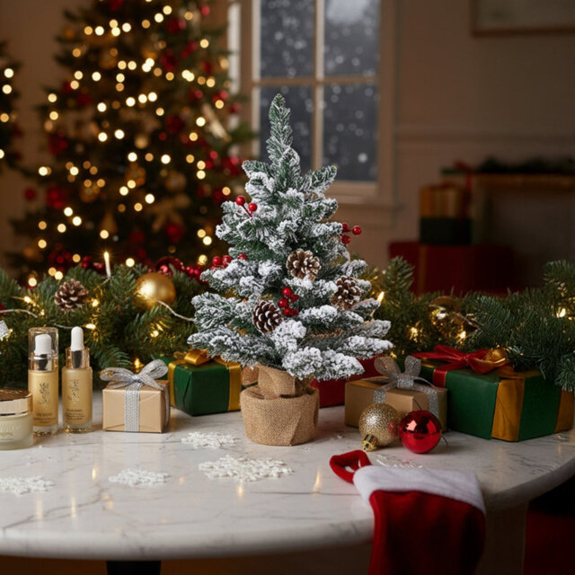 Small mini Christmas tree set