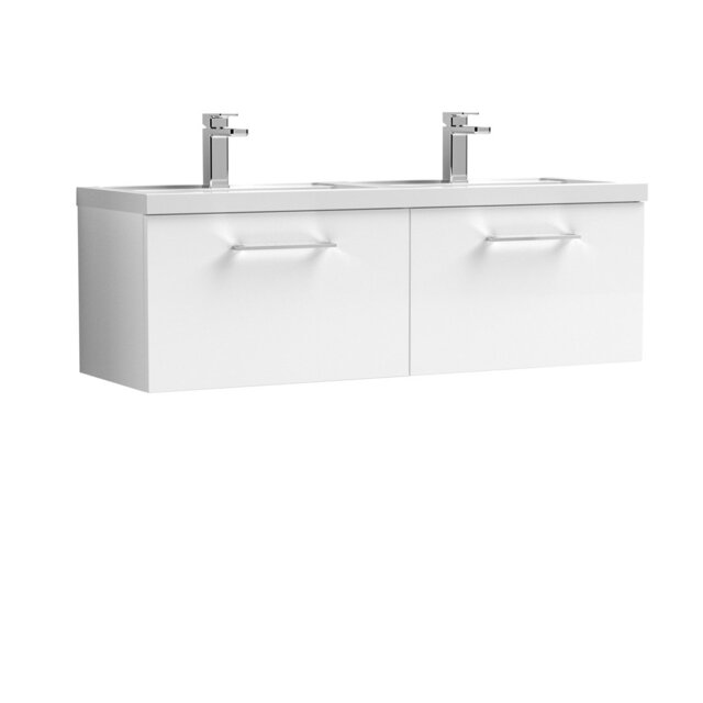 Arno 1205mm Double Bathroom Vanity with Integrated Polymarble Basin