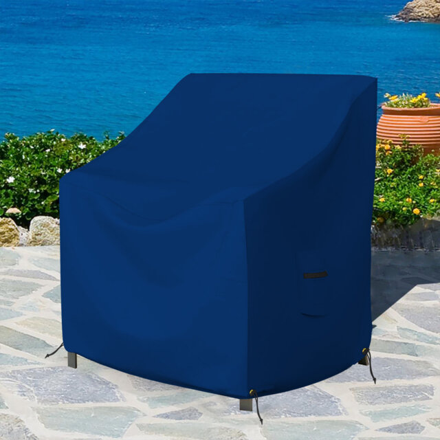 Latitude Run® Outdoor Chair Cover 18 OZ Pack Of 2 Waterproof - 100% Weather Resistant Customize Cover Stackable /Patio Chair Covers With Air Pocket &