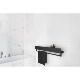 VASCA Metal Floating Shelf with Towel Bar
