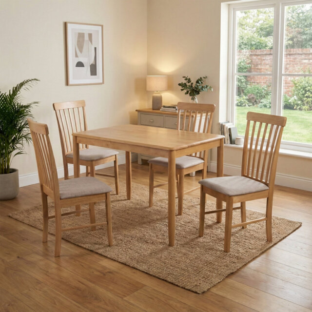 Ankrum 110Cm Solid Oak Dining Table