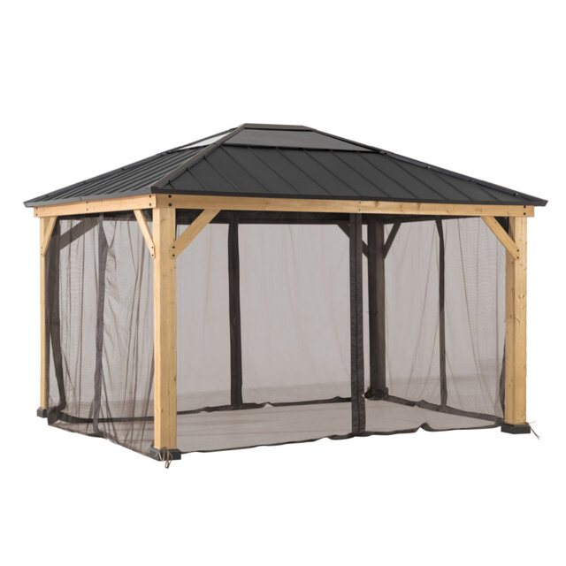 Net for cedar wood gazebo 336cm x 394cm, Kalossi