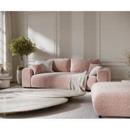 Three-seater square arm sofa