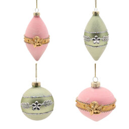 21cm Solid Colour Glass Novelty & Humour Hanging Figurine Ornament