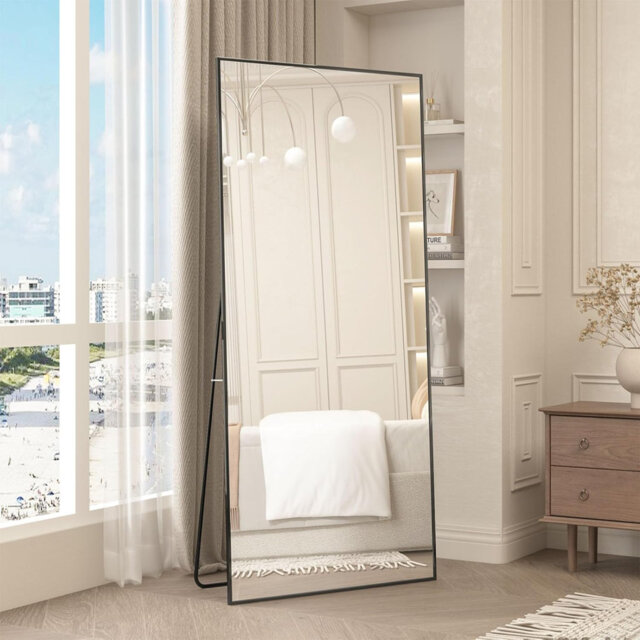 Aarati Aluminium Framed Freestading Full Length Mirror