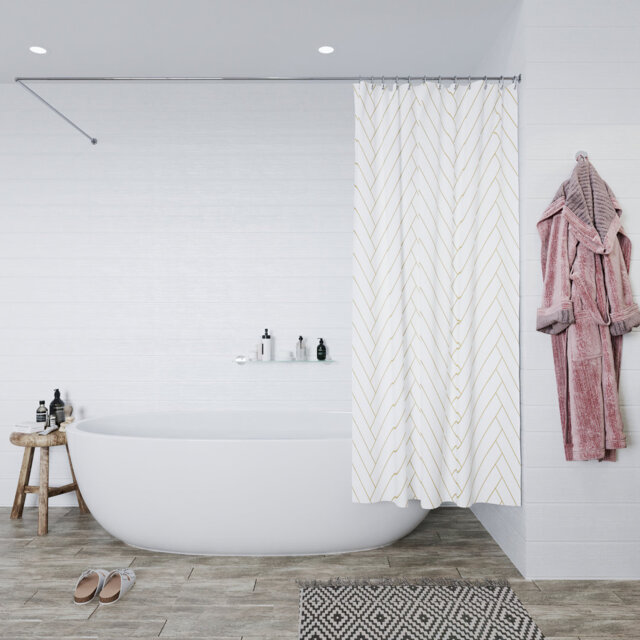 Knightsbridge Polyester Shower Curtain