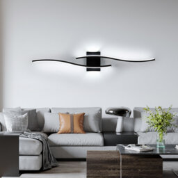 Shaped 90cm Aluminium Wall Lamp