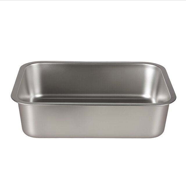 Cat Litter Box Stainless Steel Toilet Tray for Kittens Cats Large Open