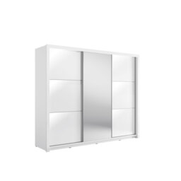 SIENA 12 3-DOOR WARDROBE 250 (HIGH-SHADE) U11400-ALPINE WHITE 6725-HIGH GLOSS WHITE 12 B
