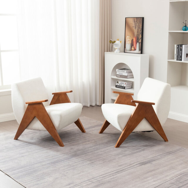69.9Cm Wide Chenille Armchair