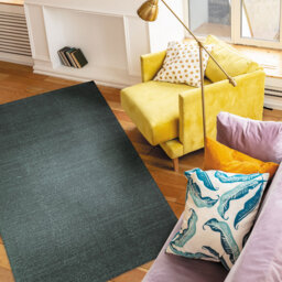 Jenice Flatweave Wool and Cotton Dark Green Rug