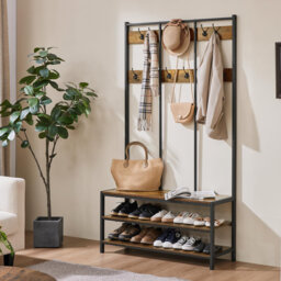 Hall Tree 100cm Wide with Bench and Shoe Storage