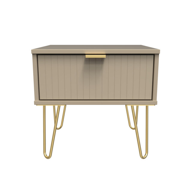 Beranda 1 Drawer Bedside Cabinet in Labrador Green & White (Ready Assembled)