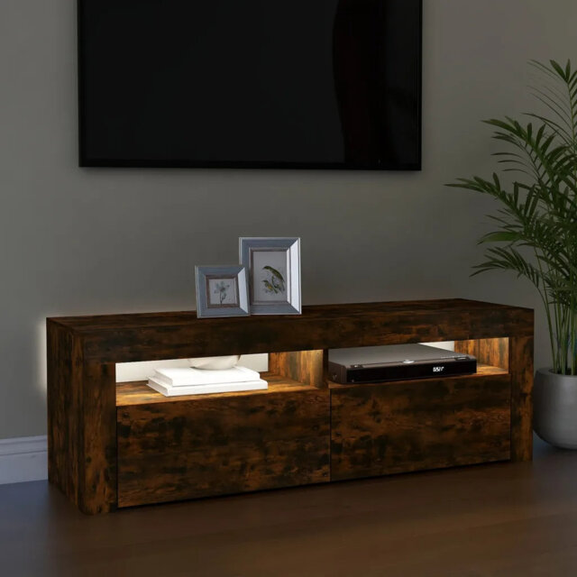 Liza  TV Cabinet with LED Lights 120x35x40 cm