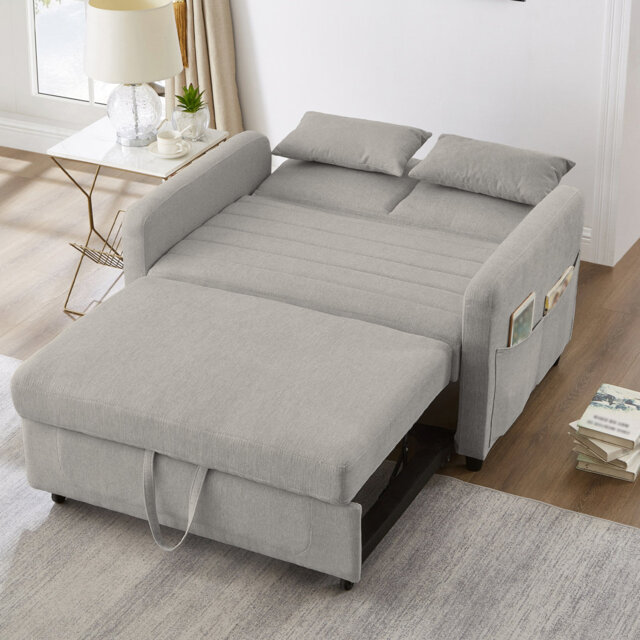 2 Seater Linen Sofa Bed