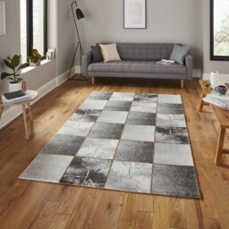 Amerion area rug Machine Woven Rectangle Grey/Gold