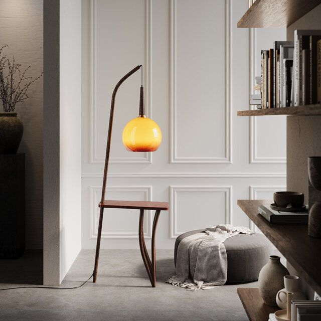 156.5cm Torchiere Floor Lamp with USB and Outlet
