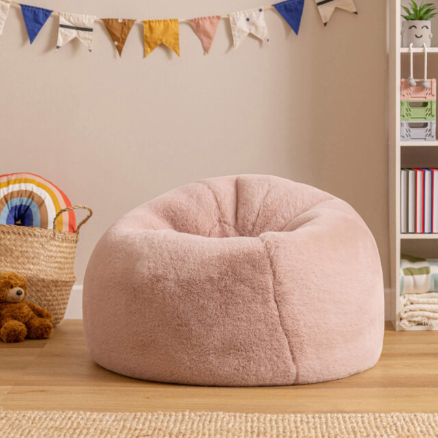 Bean Bag Bazaar Kids Classic Luxury Faux Fur Bean Bag