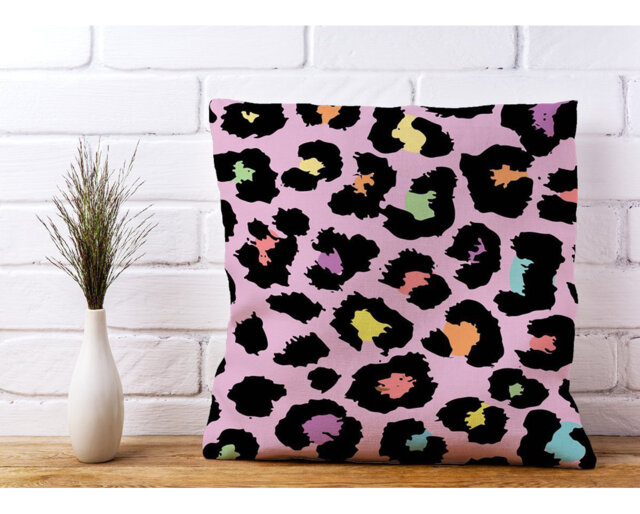 Sturtevant Leopard Print Animal Print Scatter Cushion with Filling