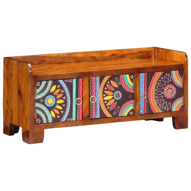 3 Pair Solid Wood Shoe Storage Cabinet